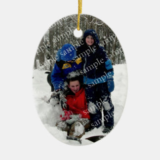 Ornamento De Cerâmica Fotomia do Dia de Natal