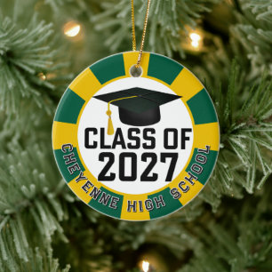 Ornamento De Cerâmica Fotos da Turma de 2027 na Formatura