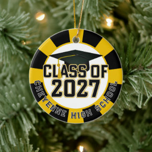 Ornamento De Cerâmica Fotos da Turma de 2027 na Formatura