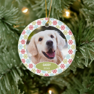 Ornamento De Cerâmica Fotos de Animais de Estimação Fofos Personalizadas