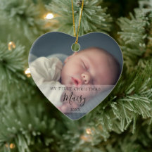 Fotos Modernas do Bebê Primeiro Natal