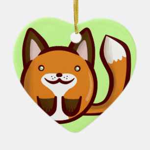 Ornamento De Cerâmica Fox de Chibi