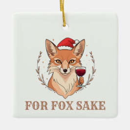 Ornamento De Cerâmica Fox Sake