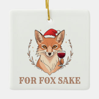 Ornamento De Cerâmica Fox Sake