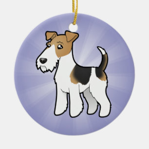 Ornamento De Cerâmica Fox Terrier do fio dos desenhos animados