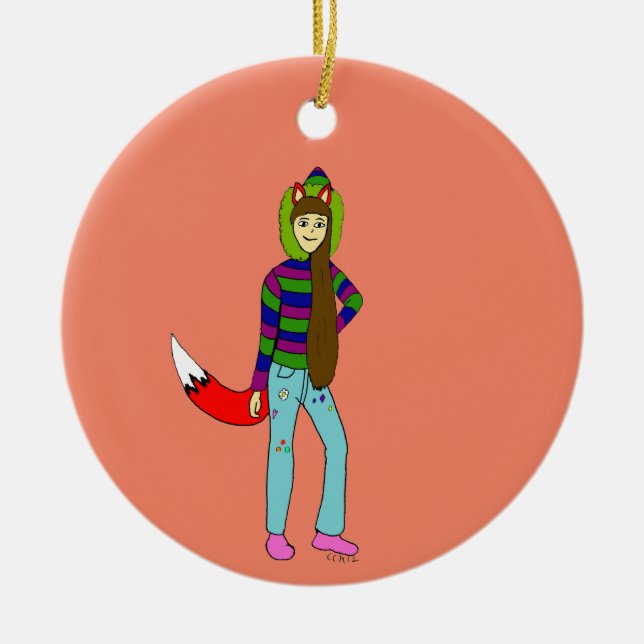 Ornamento De Cerâmica foxista (Frente)