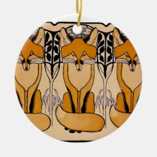 Ornamento De Cerâmica Foxy