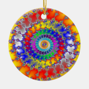 Ornamento De Cerâmica Fractal Psicodélico
