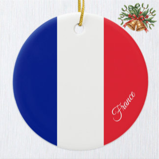 Ornamento De Cerâmica France Christmas Ornament, French Flag
