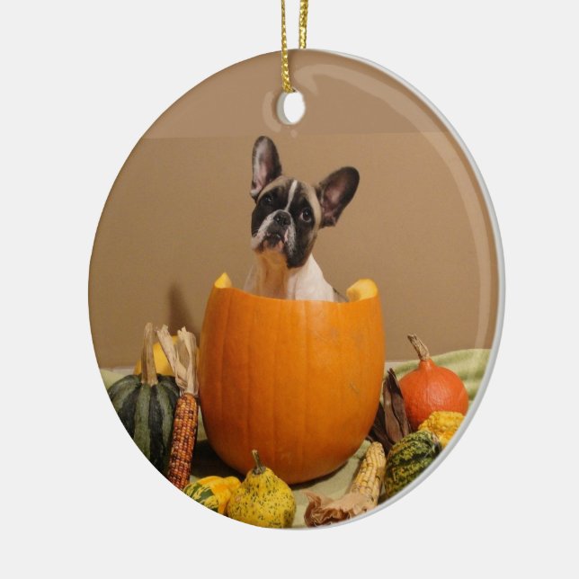 Ornamento De Cerâmica Französische Bulldoggen Halloween French Bulldog (Esquerda)