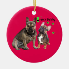 Ornamento De Cerâmica Französische Bulldoggen Keramik Ornament
