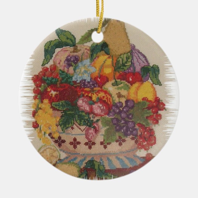 ORNAMENTO DE CERÂMICA FRASCO DA FRUTA (Frente)