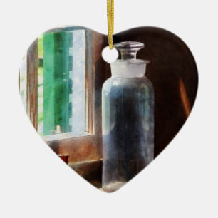 Ornamento De Cerâmica Frasco de Reagente e Pequeno Frasco Marrom