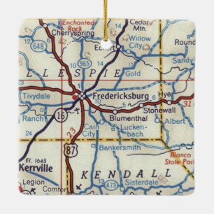 Ornamento De Cerâmica Fredericksburg TX 1955