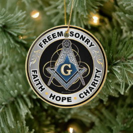 Ornamento De Cerâmica Freemason