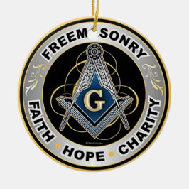 Ornamento De Cerâmica Freemason
