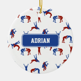 Ornamento De Cerâmica Freestyle Greco Roman Luta Patterno