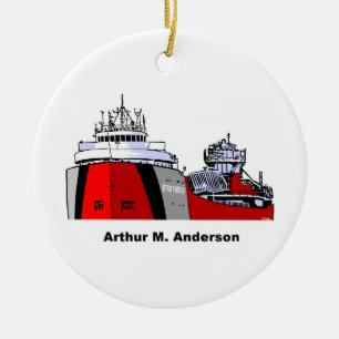 Ornamento De Cerâmica Freighter Arthur M. Anderson