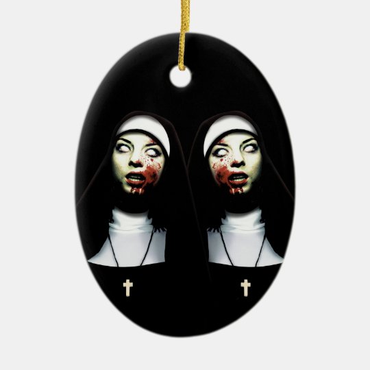 Ornamento De Cerâmica Freiras do horror