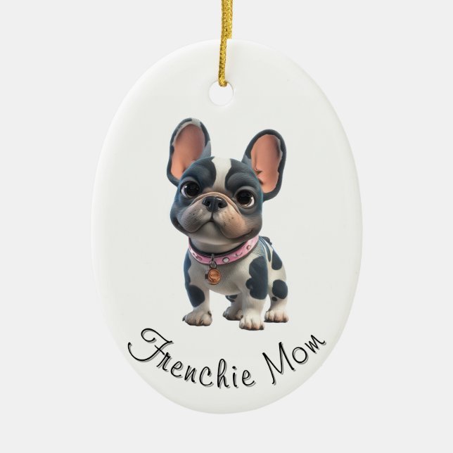 Ornamento De Cerâmica French Bulldog (Frente)