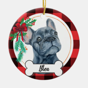 Ornamento De Cerâmica Frenchie Ornament, Bulldog Francês
