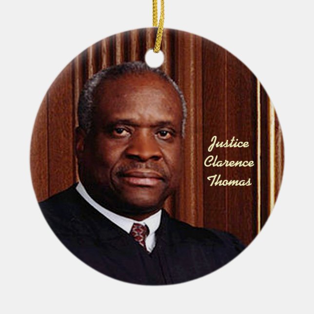 Ornamento De Cerâmica Frente: Justiça Clarence Thomas Ornaments (Frente)
