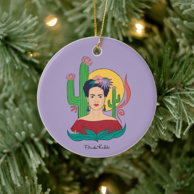 Ornamento De Cerâmica Frida Kahlo Desert Graphic (Árvore)