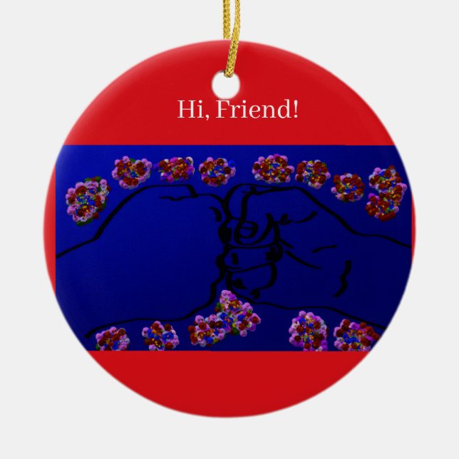 Ornamento De Cerâmica Friendship (Frente)