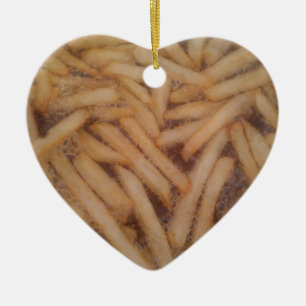 Ornamento De Cerâmica Fries franceses deliciosos