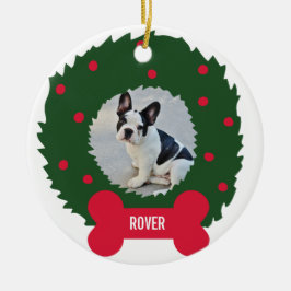 Ornamento De Cerâmica Frio de Natal de Lover Engraçado com Foto de Cão