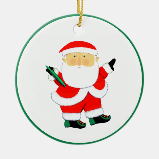 Ornamento De Cerâmica frisbee final personalizado (Frente)