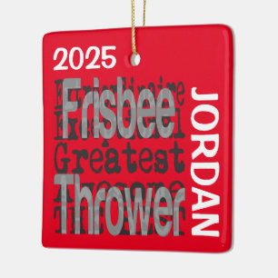 Ornamento De Cerâmica Frisbee Thrower Extraordinaire CUSTOM
