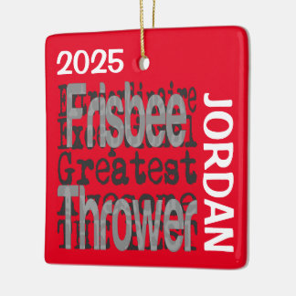 Ornamento De Cerâmica Frisbee Thrower Extraordinaire CUSTOM