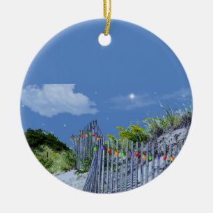 Ornamento De Cerâmica Fronteira de praia e dunas