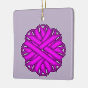 Ornamento De Cerâmica Frota Roxa Ribbon por Kenneth Yoncich