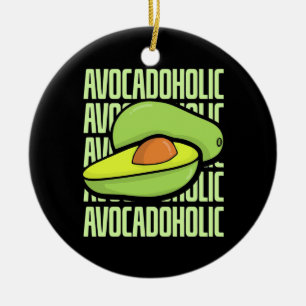 Ornamento De Cerâmica Fruta Avocado