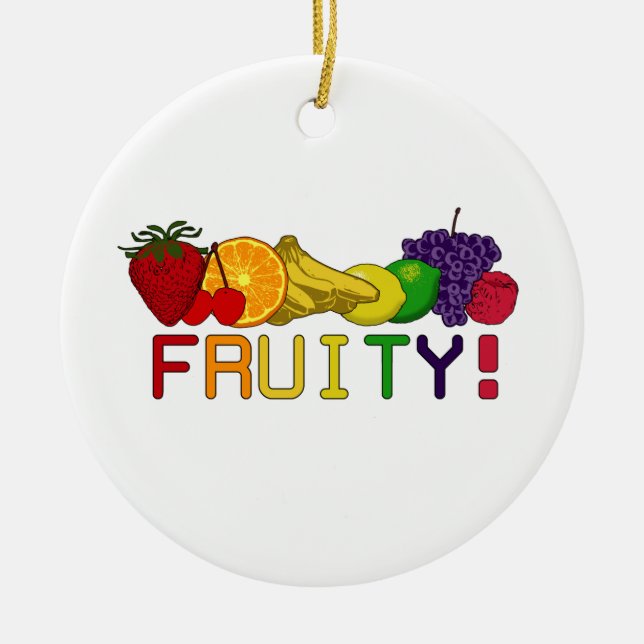 Ornamento De Cerâmica Fruta de frutado! (Frente)