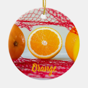 Ornamento De Cerâmica Fruta de laranja para o vegão e o vegeatriano