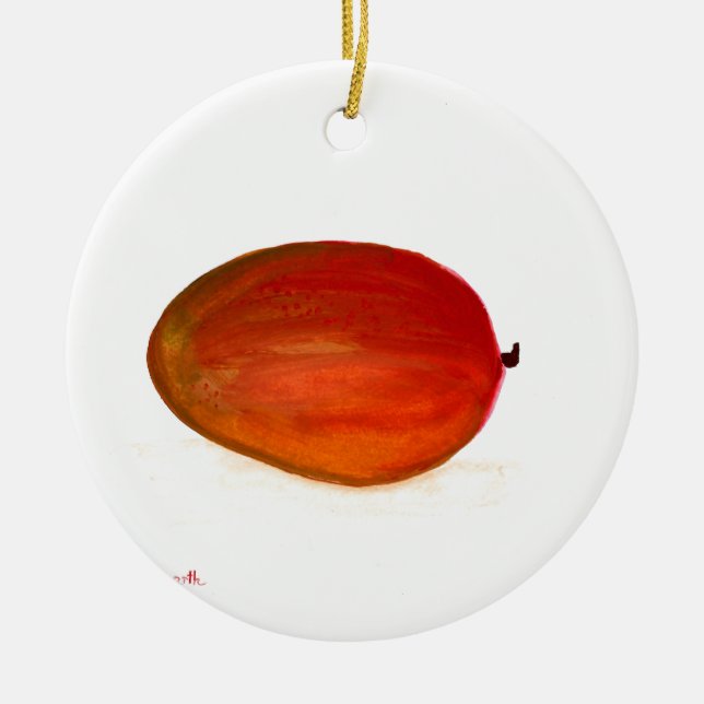 Ornamento De Cerâmica Fruta de Mango (Frente)