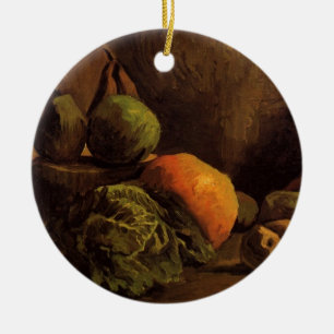 Ornamento De Cerâmica Fruta De Vegetais Van Gogh, Arte Vintage Ainda Vid