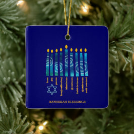 Ornamento De Cerâmica Fruta HANUKKAH do Espírito