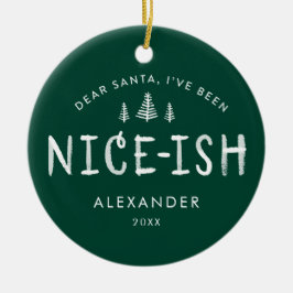 Ornamento De Cerâmica Fui uma bela foto de Natal para crianças