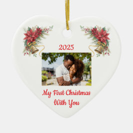 Ornamento De Cerâmica Fully customizable first Christmas ornament