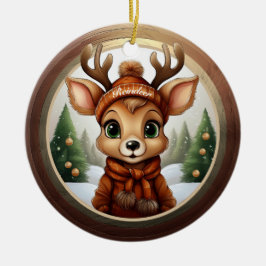 Ornamento De Cerâmica Fun Whimsical Winter Wildlife Christmas Decor  Cer
