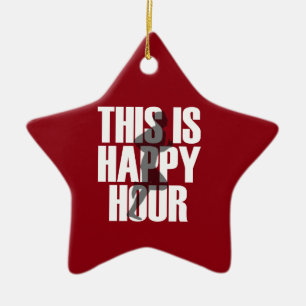 Ornamento De Cerâmica Funcionar é happy hour