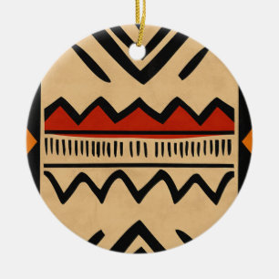 Ornamento De Cerâmica Fundo africano em cores quentes