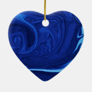 Ornamento De Cerâmica Fundo azul de cobalto texturizado