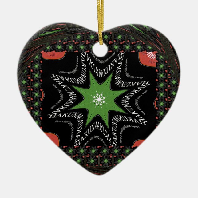 Ornamento De Cerâmica Fundo das estrelas reluzentes (Frente)