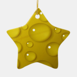 Ornamento De Cerâmica Fundo de Água Amarelo