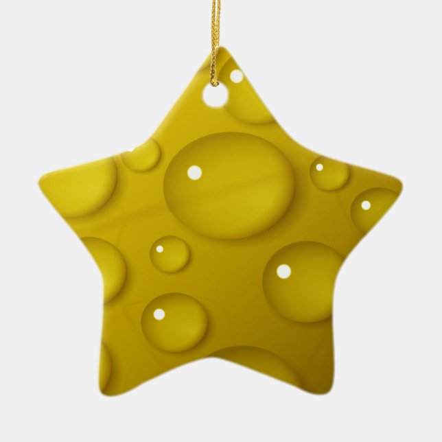 Ornamento De Cerâmica Fundo de Água Amarelo (Frente)